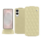 Lederschutzhülle Samsung Galaxy S25 Edge - Beige - Couture ( Nappa - Pantone #ceb888 ) 