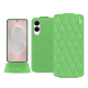 Funda de piel Samsung Galaxy S25 Edge - Vert olive - Couture ( Nappa - Pantone #a7c58e ) 