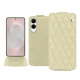 Funda de piel Samsung Galaxy S25 Edge - Ivoire - Couture ( Pantone #d6d6c6 ) 