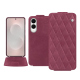 Samsung Galaxy S25 Edge leather case - Passion vintage - Couture ( Pantone #591d16 ) 