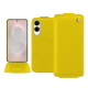 Samsung Galaxy S25 Edge leather case - Jaune fluo ( Pantone #c9ff57 ) 