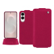 Capa em pele Samsung Galaxy S25 Edge - Rose fluo ( Pantone #ff16b4 ) 