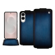 Capa em pele Samsung Galaxy S25 Edge - Bleu Patine