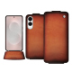 Funda de piel Samsung Galaxy S25 Edge - Orange Patine