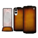 Housse cuir Samsung Galaxy S25 Edge - Fauve Patine