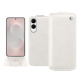 Samsung Galaxy S25 Edge leather case - Blanc escumo ( Pantone #D6D6D1 )