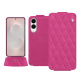 Housse cuir Samsung Galaxy S25 Edge - Rose BB - Couture ( Pantone #DB599F )