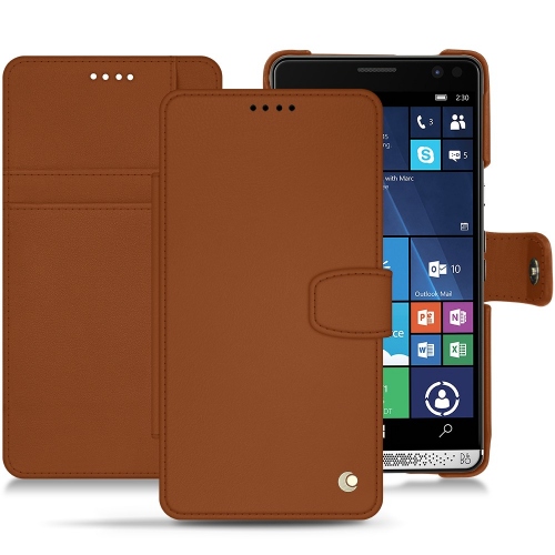 HP Elite x3 : Les coques en cuir chics et élégantes Marron ( Nappa - Pantone #8B4720 ) 