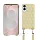 Samsung Galaxy S25 Edge shell with shoulder strap - Beige - Couture ( Nappa - Pantone #ceb888 ) 