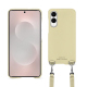 Samsung Galaxy S25 Edge shell with shoulder strap - Beige PU ( Pantone #ceb888 ) 