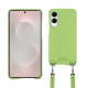 Coque avec bandoulière Samsung Galaxy S25 Edge - Vert olive PU ( Pantone #a7c58e )