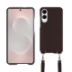 Schutzhülle mit Schulterriemen Samsung Galaxy S25 Edge - Marron envoûtant ( Pantone #4e3629 ) 