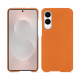 Samsung Galaxy S25 Edge leather cover - Orange ( Nappa - Pantone #ff9351 ) 