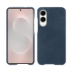 Samsung Galaxy S25 Edge leather cover - Jean vintage ( Pantone #2f414f  ) 