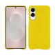 Coque cuir Samsung Galaxy S25 Edge - Jaune fluo ( Pantone #c9ff57 ) 