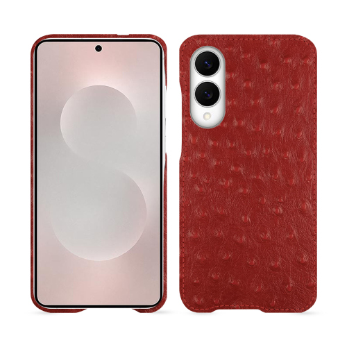 Individuell gestaltbare Rückschale für Samsung Galaxy S25 Edge | Luxus von NoreveAutruche ciliegia ( Pantone #a4343a ) 