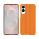 Funda de piel Samsung Galaxy S25 Edge - Abaca arancio ( Pantone #d77540 )
