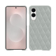 Funda de piel Samsung Galaxy S25 Edge - Gris - Couture ( Nappa - Pantone #c1c6c8 ) 