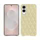 Samsung Galaxy S25 Edge leather cover - Beige - Couture ( Nappa - Pantone #ceb888 ) 