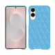 Capa em pele Samsung Galaxy S25 Edge - Bleu ciel - Couture ( Nappa - Pantone #abcae9 ) 