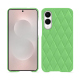 Samsung Galaxy S25 Edge leather cover - Vert olive - Couture ( Nappa - Pantone #a7c58e ) 