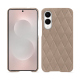 Capa em pele Samsung Galaxy S25 Edge - Taupe vintage - Couture ( Pantone #591d16 ) 
