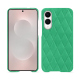Capa em pele Samsung Galaxy S25 Edge - Menthe vintage - Couture ( Pantone #37b375 ) 