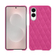 Coque cuir Samsung Galaxy S25 Edge - Rose BB - Couture ( Pantone #DB599F )