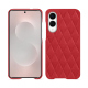 Funda de piel Samsung Galaxy S25 Edge - Rouge troupelenc - Couture ( Pantone #AB191A )