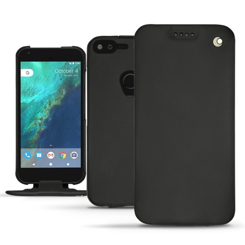 Google Pixel XL leather case - Noir ( Nappa - Black ) 