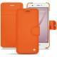Huawei Nova leather case - Orange fluo