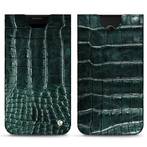 Habillez votre HP Elite x3 avec des étuis premium en cuirCrocodile pino ( Pantone #173F35 ) 