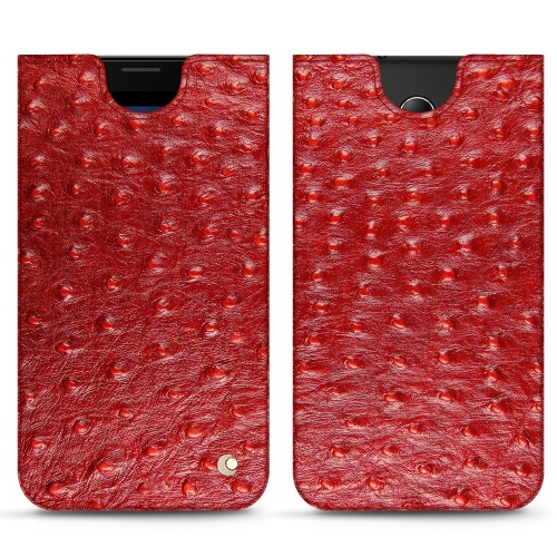 Funda de piel HP Elite x3Autruche ciliegia ( Pantone #a4343a ) 