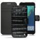 Housse cuir Google Pixel XL - Crocodile nero