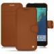 Google Pixel XL leather case - Marron ( Nappa - Pantone 1615C ) 