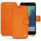Google Pixel XL leather case - Orange fluo