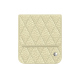 Samsung Galaxy Z Flip7 leather pouch with flap - Ivoire - Couture ( Pantone #d6d6c6 ) 