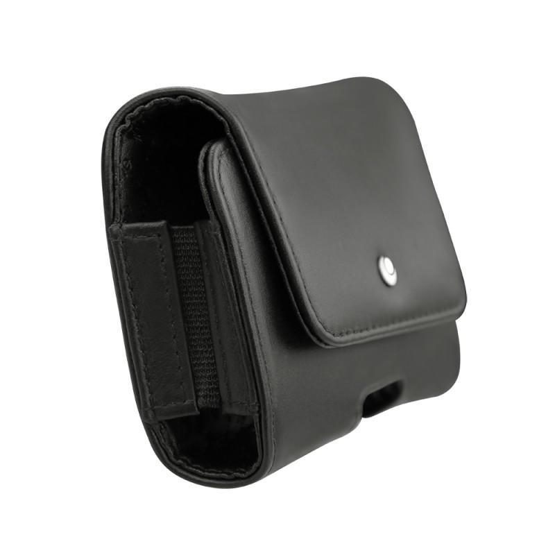 Universal horizontal leather case for mobile phone - Small - Noir ( Nappa - Black ) 