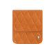 Samsung Galaxy Z Flip7 フラップ付レザーポーチ - Mandarine vintage - Couture ( Pantone #d47231 ) 