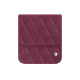 Pochette cuir avec rabat Samsung Galaxy Z Flip7 - Prune vintage - Couture ( Pantone #612434 ) 