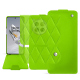Custodia in pelle con patta Samsung Galaxy Z Flip7 - Vert fluo - Couture ( Pantone #00ab5f ) 