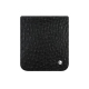 Bolsa de couro com aba Samsung Galaxy Z Flip7 - Autruche nero ( Noir / Black) 