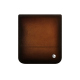 Samsung Galaxy Z Flip7 フラップ付レザーポーチ - Marron Patine