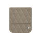 Lederschutzhülle mit Klappe Samsung Galaxy Z Flip7 - Darboun sabla - Couture ( Pantone #BCB1A1 )