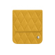 플랩이 있는 가죽 파우치 Samsung Galaxy Z Flip7 - Jaune soulèu - Couture ( Pantone #F3B934 )