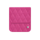 Bolsa de couro com aba Samsung Galaxy Z Flip7 - Rose BB - Couture ( Pantone #DB599F )