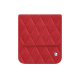 Bolsa de couro com aba Samsung Galaxy Z Flip7 - Rouge troupelenc - Couture ( Pantone #AB191A )