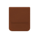 Samsung Galaxy Z Flip7 フラップ付レザーポーチ - Marron PU ( Pantone #8B4720 )