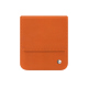 Pochette cuir avec rabat Samsung Galaxy Z Flip7 - Orange Veggie ( Pantone #cb6015 ) 