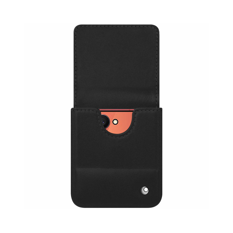 Samsung Galaxy Z Flip7 leather pouch with flap